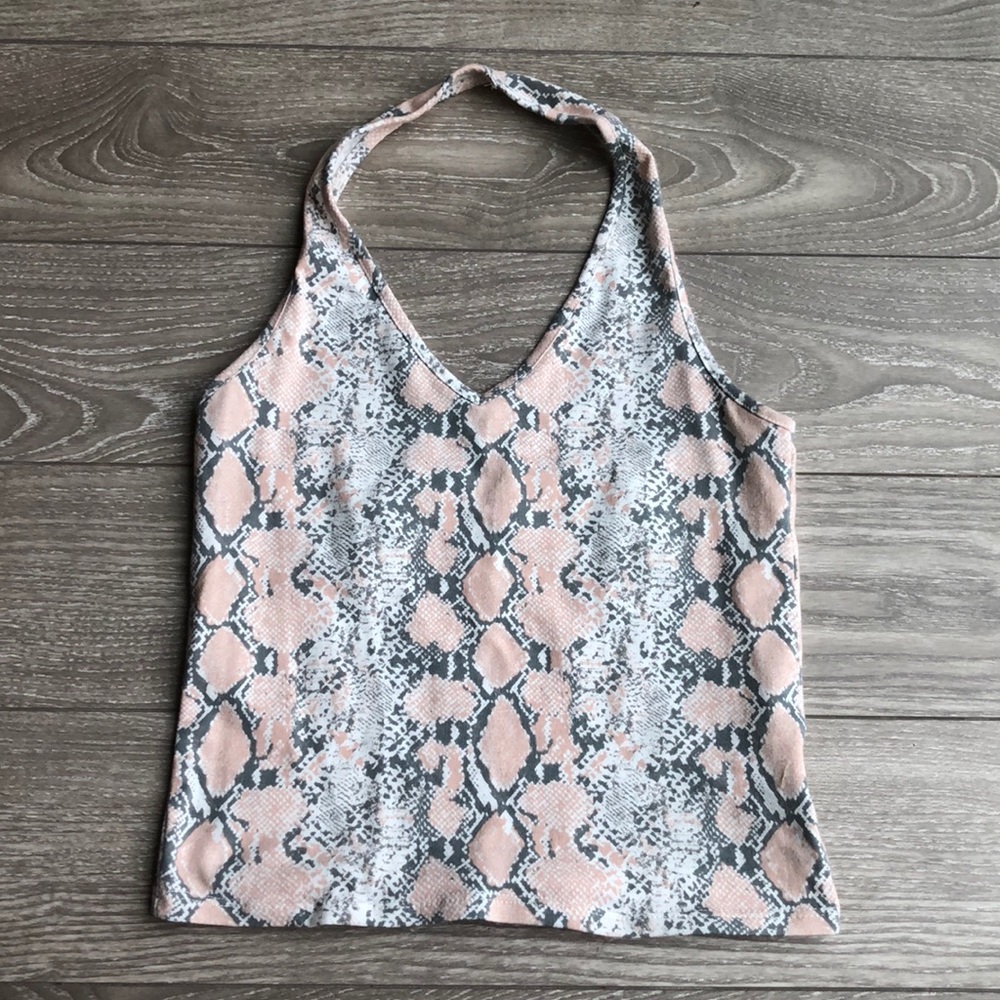 AE snake skin halter top